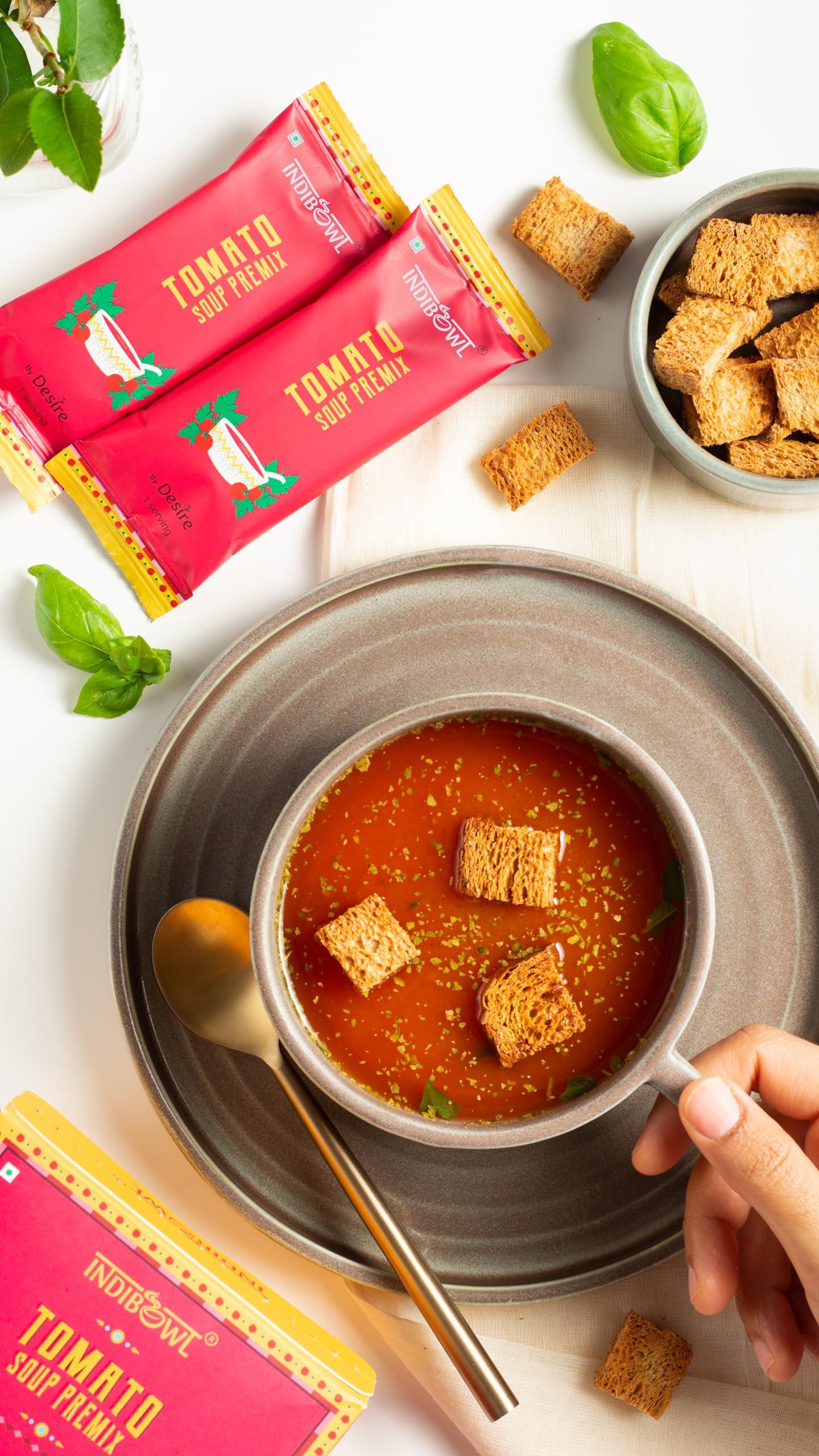 INDICUP Indicup Tomato Soup Instant Premix , Pack of 1- 10 sachets, Instant soup premix, Refreshing taste,