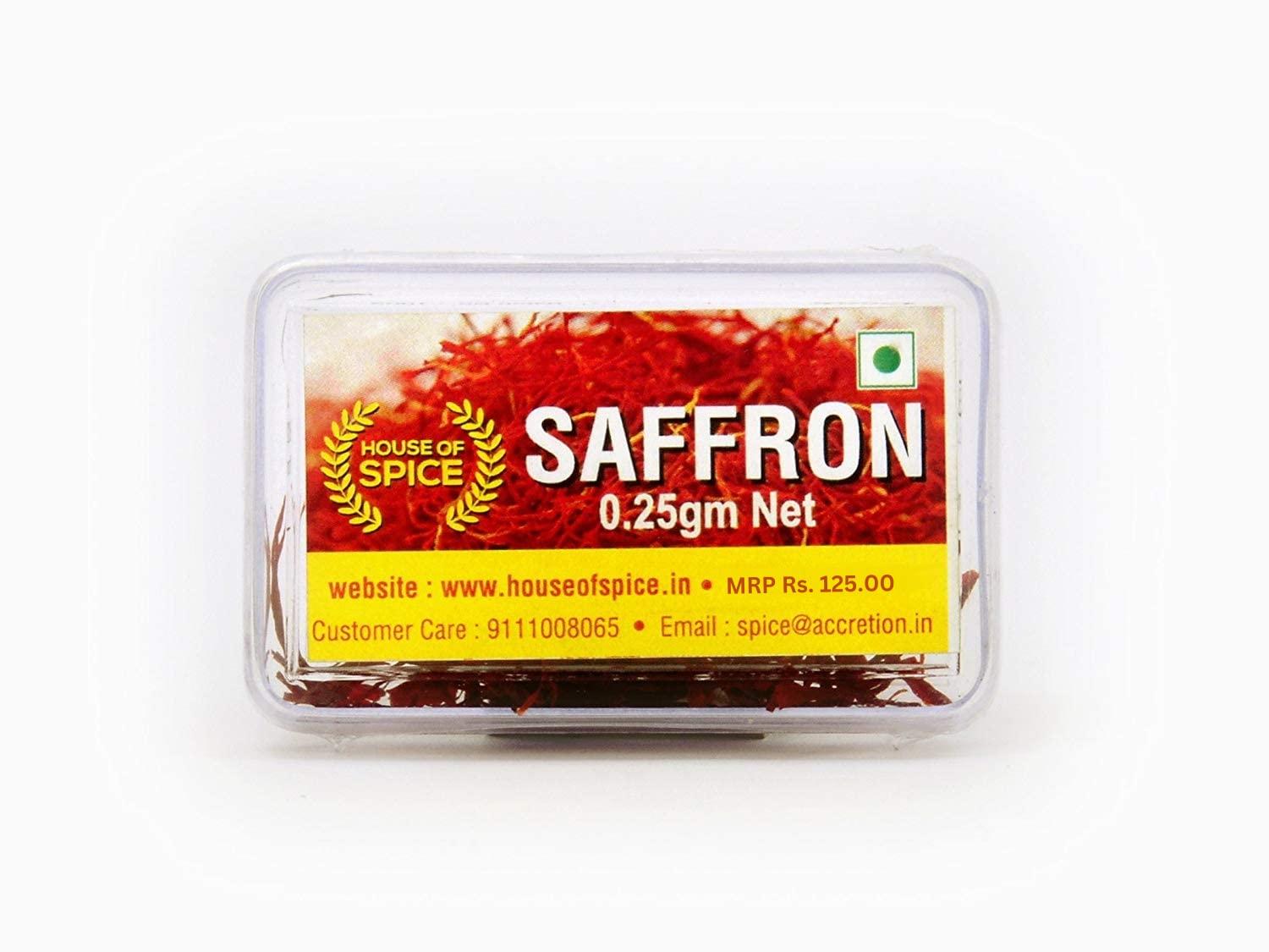 House of Spice House of Spice The Kashmiri Kesar Naturals Saffron Original 0.25gm Saffron Kashmiri 100% Pure Saffron Genuine Kashmiri Saffron
