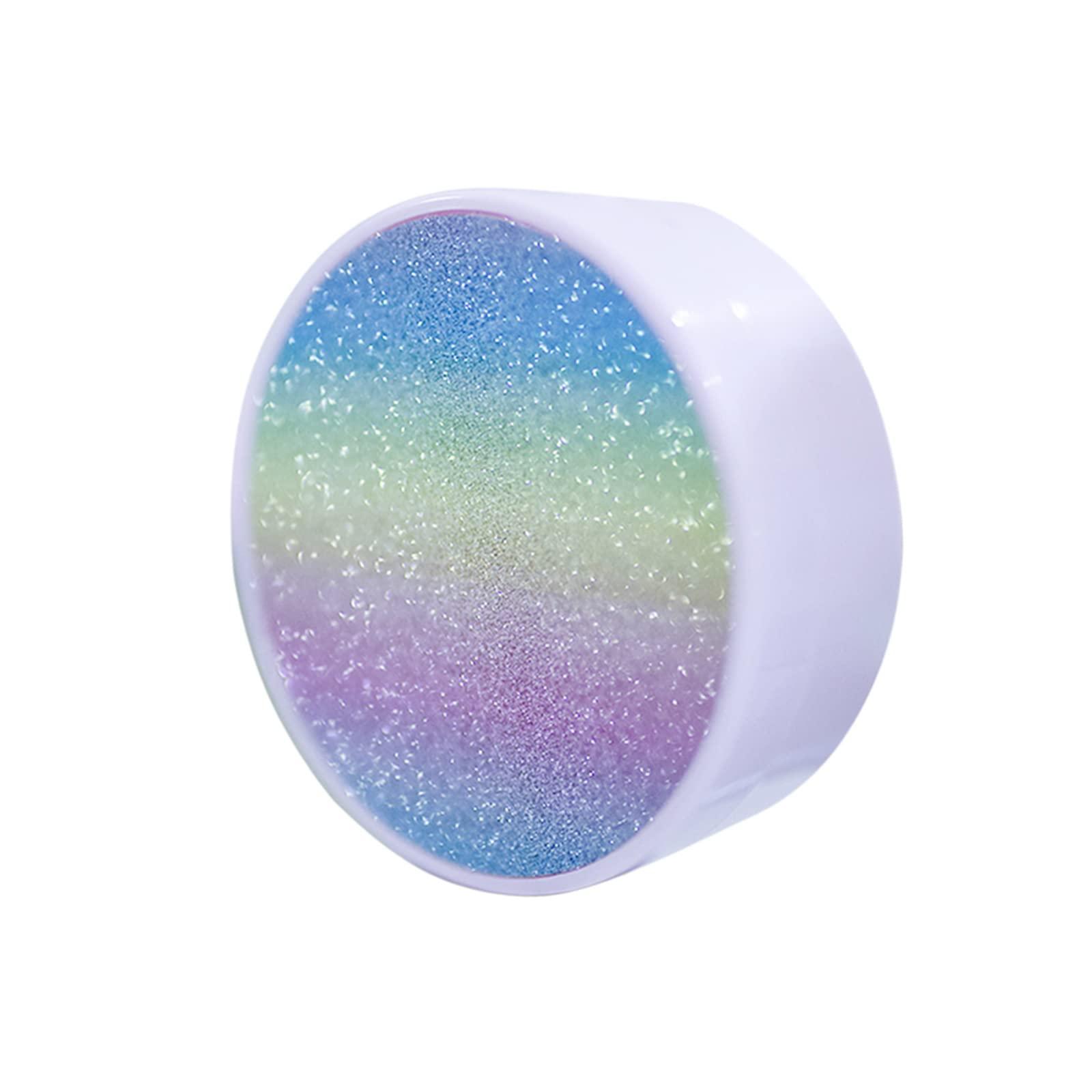 AIXING Rainbow Contact Lens Cases with Mirror Cute Contact Lens Box Round Women Girls Travel Contact Lenses Kit Container Case