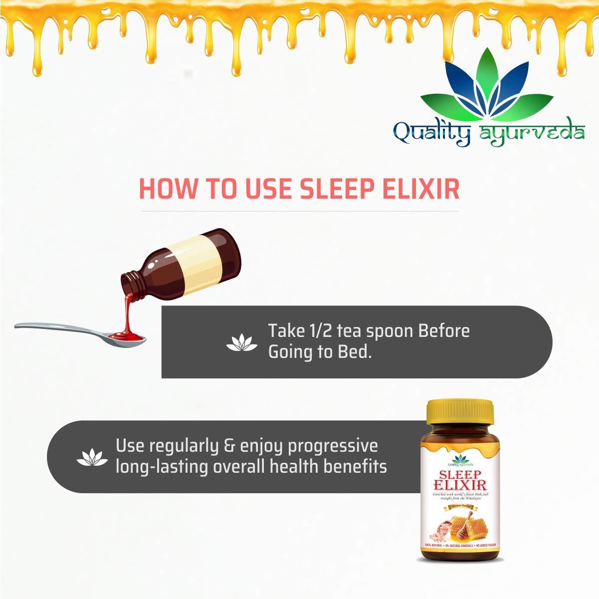 Quality Ayurveda Quality Ayurveda Sleep Elixir Raw Honey With Pink Himalayan Salt For Better & Sound Sleep Pack of 3