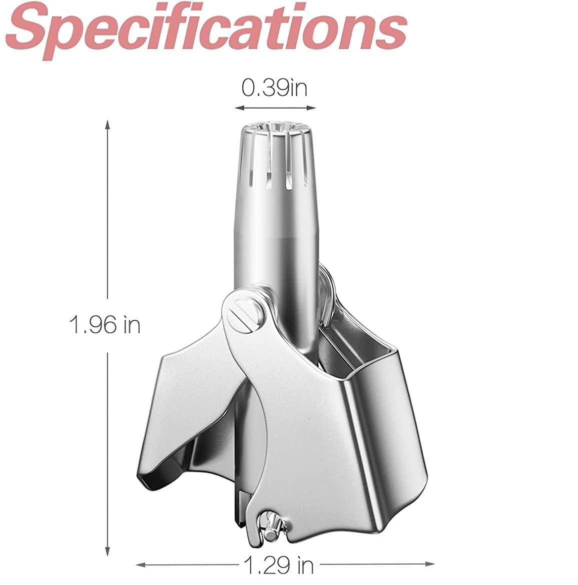 Ritmo Ritmo Nose & Ear Hair Trimmer (No Batteries Required)- Portable Stainless Steel Nose Hair Remover for Men & Women/Professional Manual Washing Vibrissa Razor Nasal Shaver