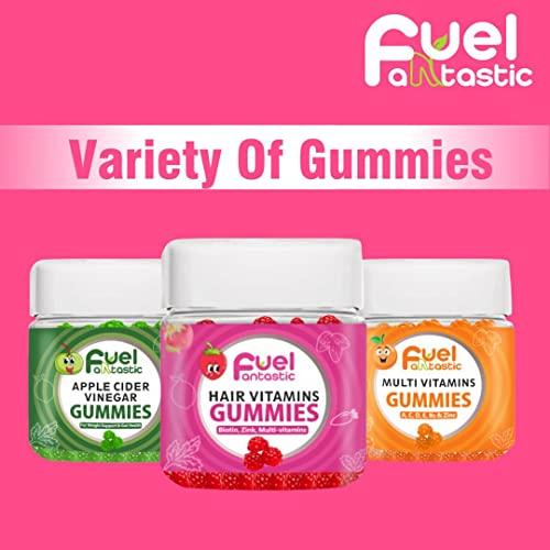 Fuel N Fantastic Fuel N Fantastic Gummies for Healthy Hair, Skin & Nails | 100% Vegetarian, For Men and Women | Strawberry | 30 Gummies Pack