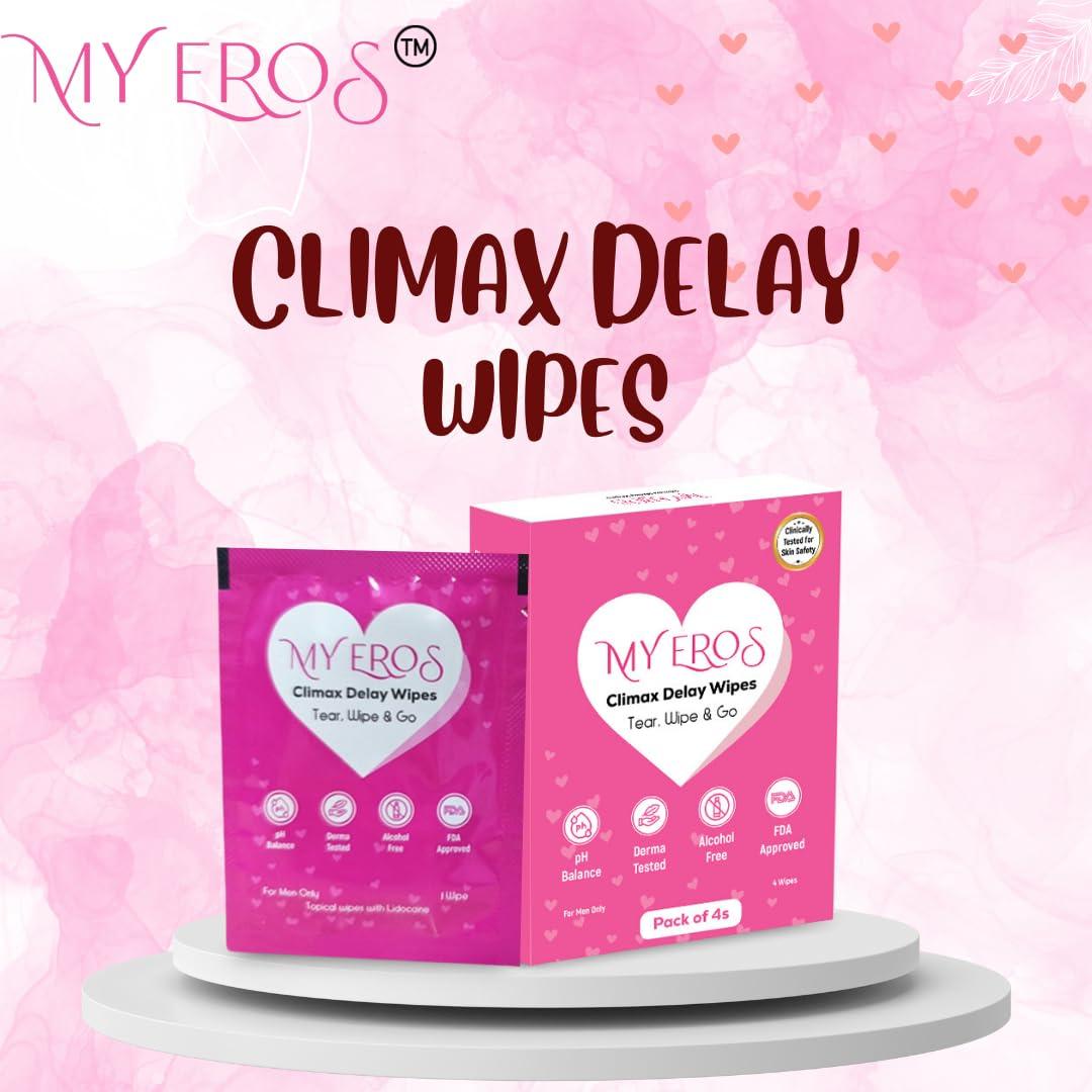 MYEROS My Eros Climax Delay Wipes Pack Of 4 with 4 Sheet