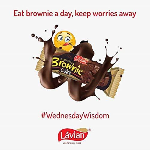 Lavian Lavian Double Choco Brownie Cake, Pack of 20 Individually Packed Cakes, 520g (Single Unit)