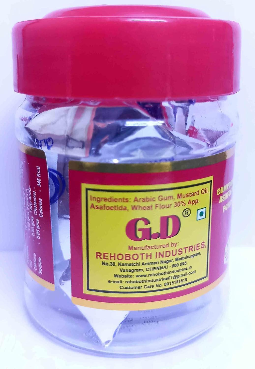 G.D G.D SPECIAL Compounded Asafoetida Powder | Hing | Perungayam Powder | Kayam Powder 40g - Pack of (10)