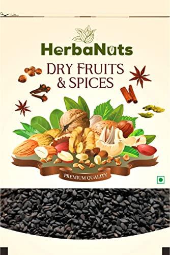 Herbanuts Herbanuts Black Sesame Seeds 2kg, Black Gingelly Seeds, Black Sesame Seeds for Eating, Kali tilli,Kaale Till