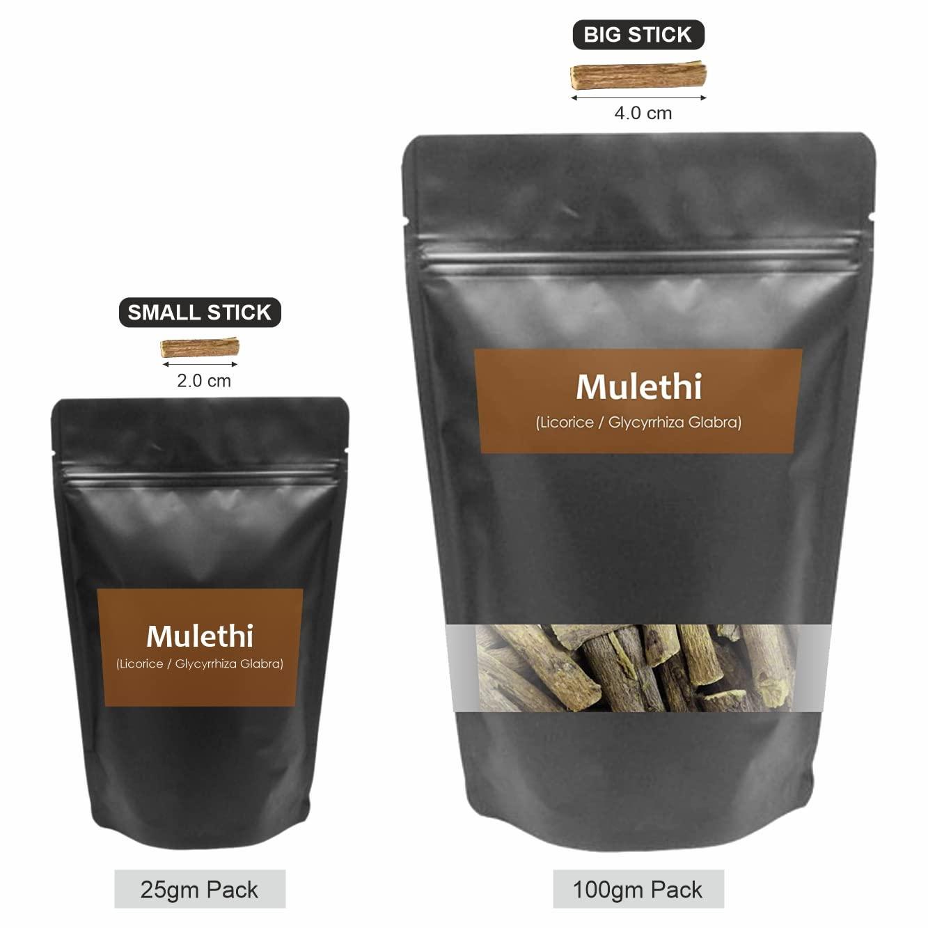 Herb Essential Herb Essential Mulethi Sticks | Yastimadhu (Licorice) For Chewing | Sore Throat Relief, (25g)