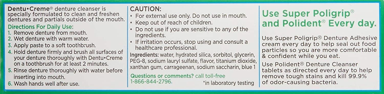 Polident Polident Dentu-Cream Denture Cleansing Toothpaste - 3.9 Oz.