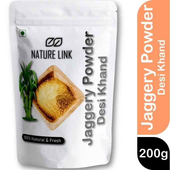 Nature Link Nature Link Jaggery Powder / Desi Gud Khand Gur Shakker (Fresh, Pure, Natural, No Preservtives, Chemicals Free) - 200gm