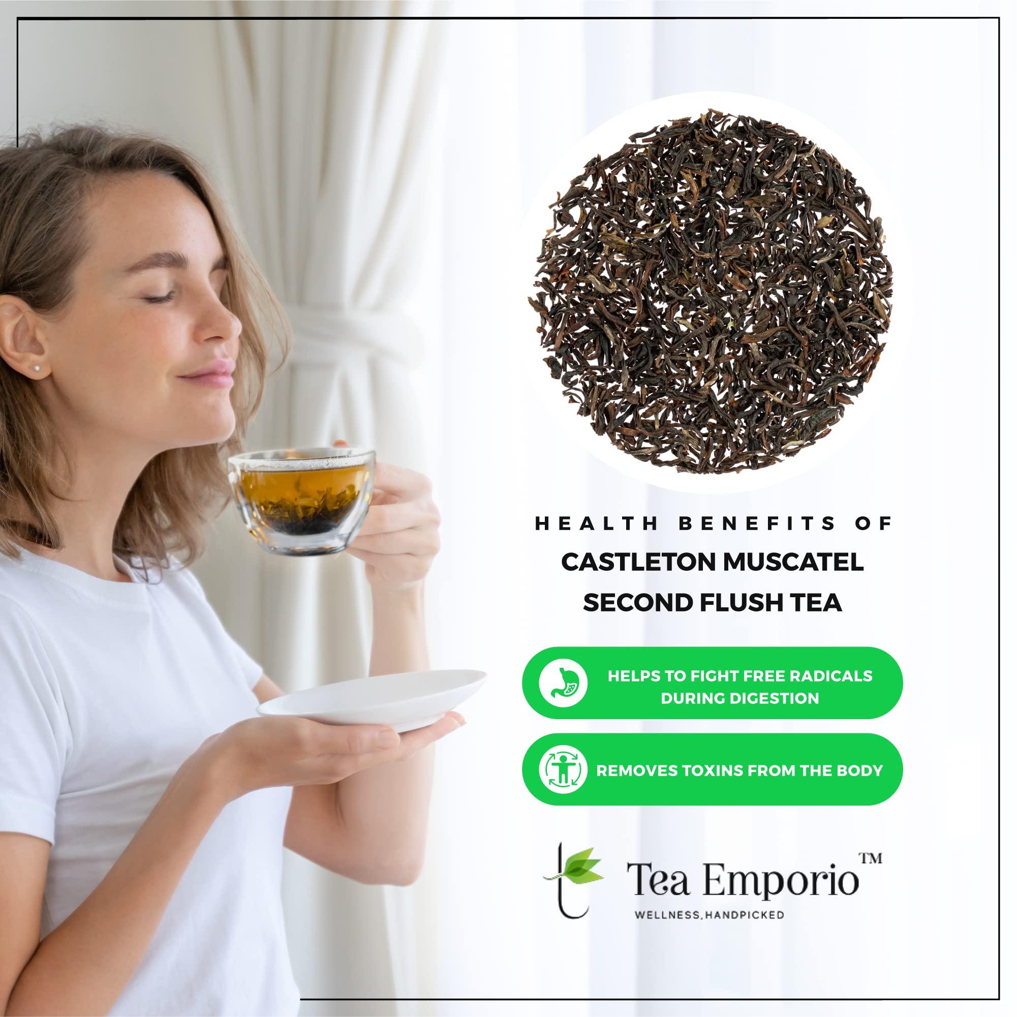 SURAJMUKHI TEA GOLD STANDARD Surajmukhi Tea Castleton Muscatel Second Flush Tea - 100g (Origin - Darjeeling) | Darjeeling Tea Loose Leaves