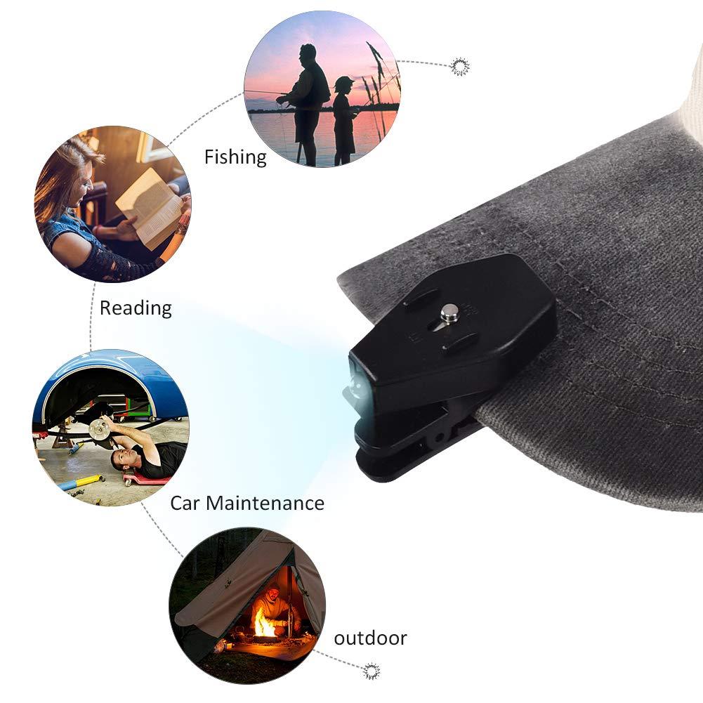 VGEBY 1 Pair Eyeglass Reading Light, Eyeglass Flashlight Clip LED Light Clip On Eye Glasses Light Flashlight Reading Night Lamp