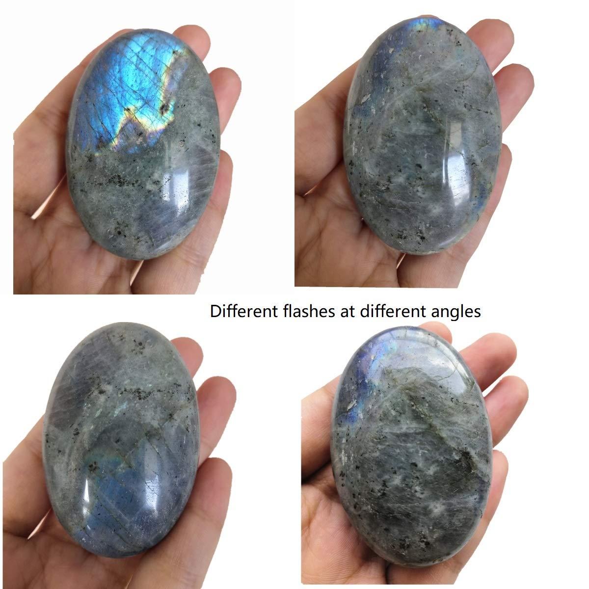 Loveliome Loveliome Moonstone Polished Stones, Oval Palm Pocket Healing Crystal Massage Spa Energy Stone