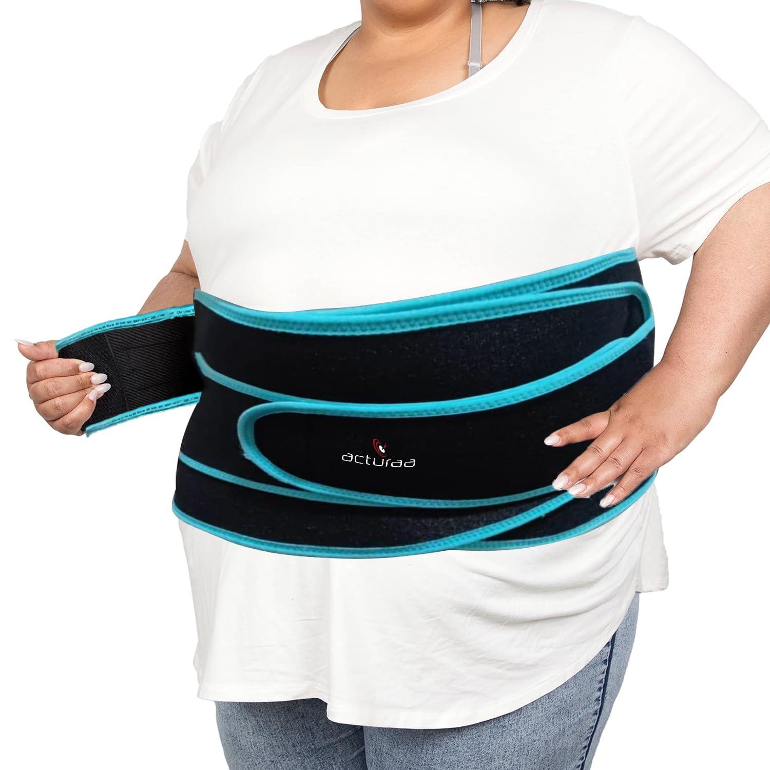 acturaa acturaa Plus Size Back Brace for Woman and Man - 2XL to 5XL Extra Large Lower Back Support with Straps and Compressions, Herniated Disc Back Pain Relief, Abdominal Plus Size Binder (Plus Size)