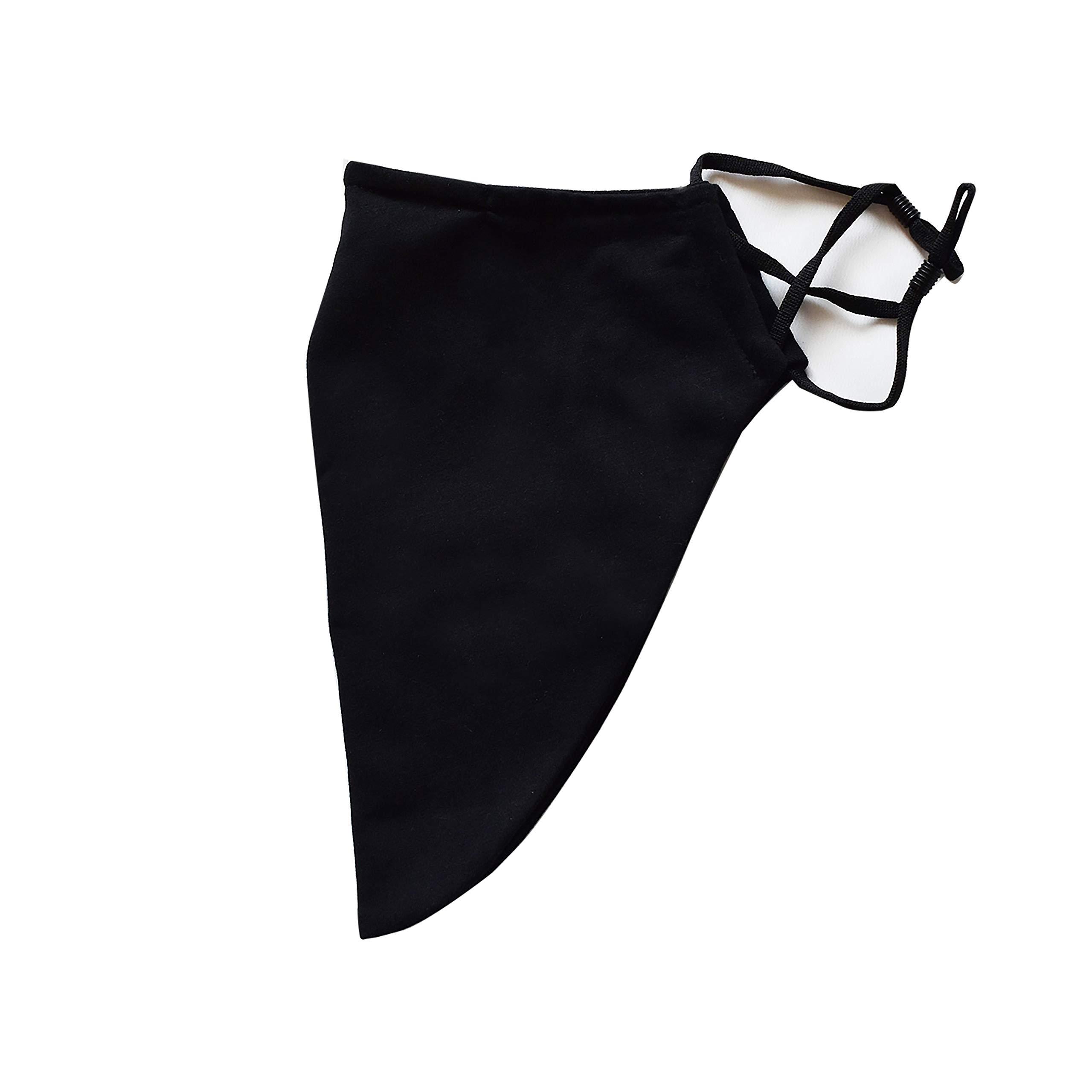 KT Valley Company Beard Face Mask for Men with a Beard, Bearded Men Face Mask, Reusable and Comfortable Beard Mask (Black)