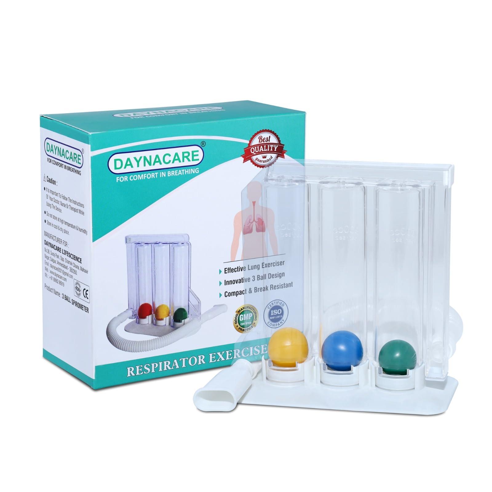 Dayana Care 3 Ball Spirometer, Breathing Exerciser With 3 Stage
