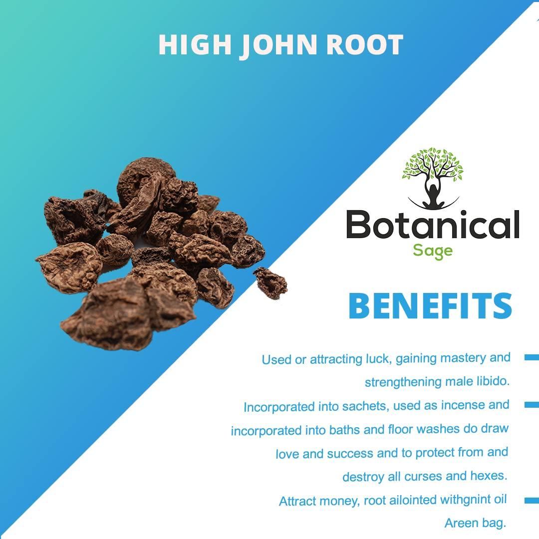 Botanical Sage Botanical Sage- High John Conqueror Root 50g | Whole | High John Root Incense | Boosts Stamina |Selected | Extra Cleaned