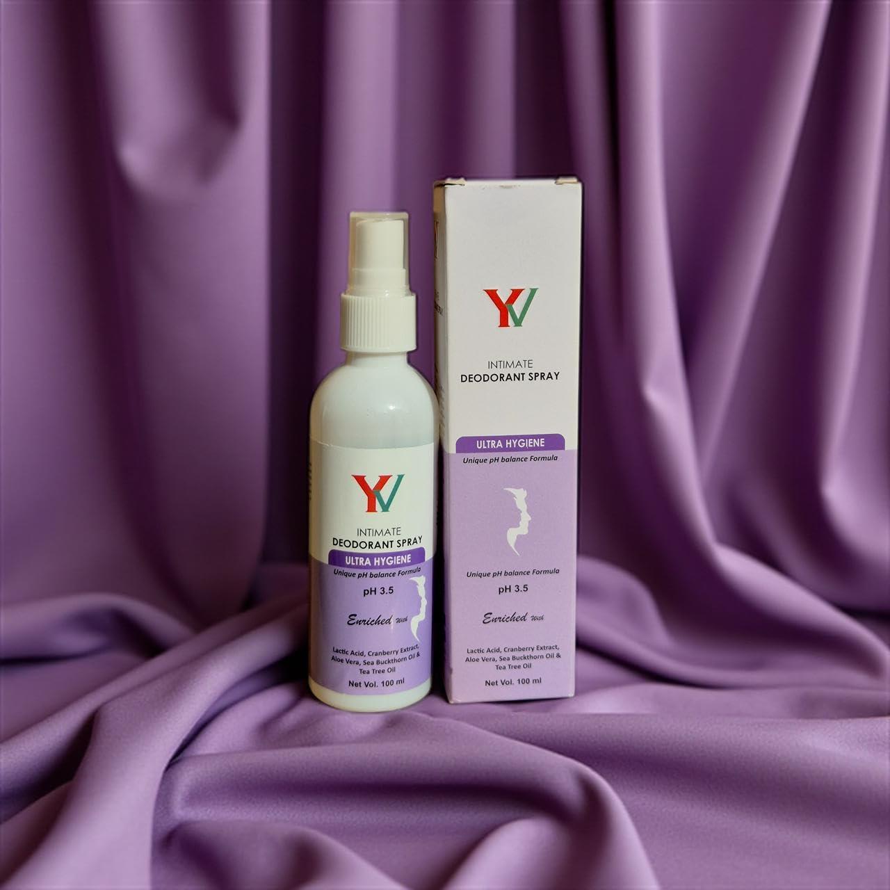 YV YV - Best Intimate Hygiene Wash for Women - Spray- pH Balanced - Daily Use Cleanser for Intimate Area - 100ml