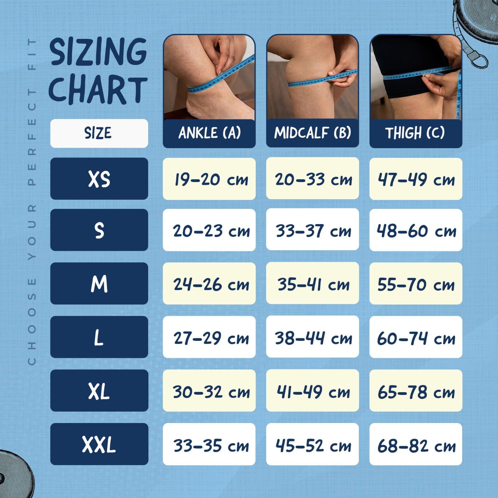 Sorgen Sorgen Class I Medical Compression Stockings for Varicose Veins | Class 1 Thigh Length stockings | Above Knee Class I Compression Socks | 18-21 mm Hg pressure stockings (Large)