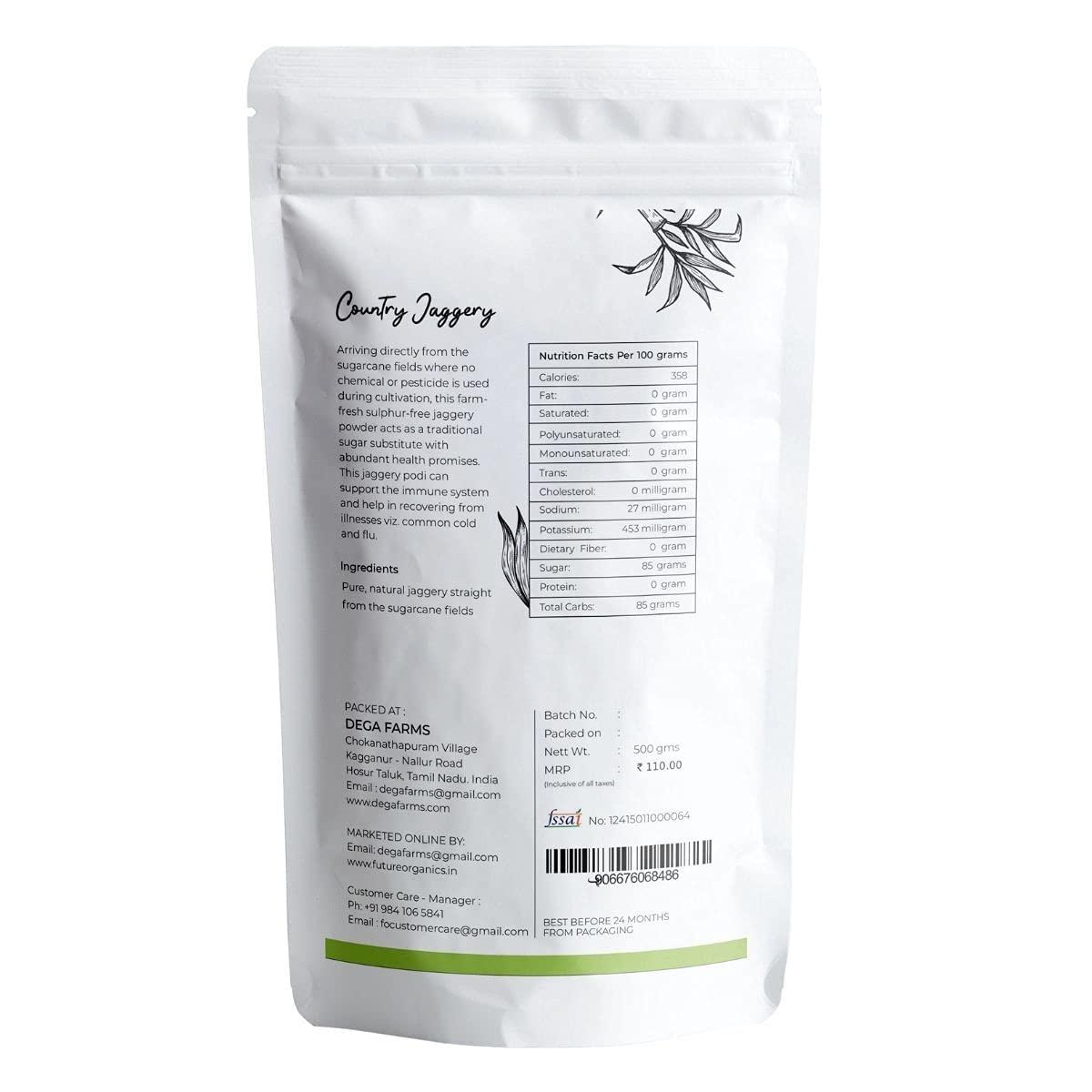 FUTURE ORGANICS Eat Oragnic! Be Organic!! Future Organics Sulphur Free Jaggery Powder 500g