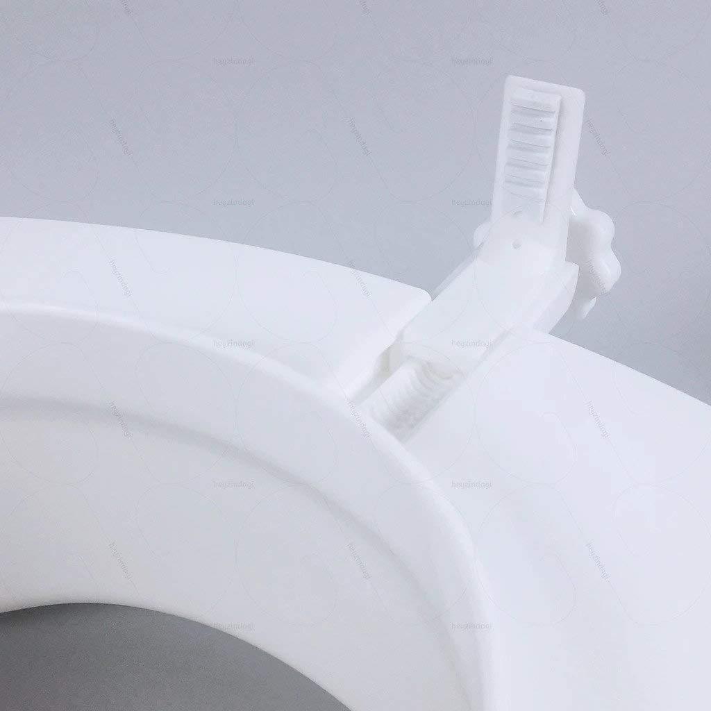 PAXMAX PAXMAX Commode height Raiser/Toilet Seat Elevator riser without Lid plastic, portable, lightweight extender commode seat (White, 6 Inch)