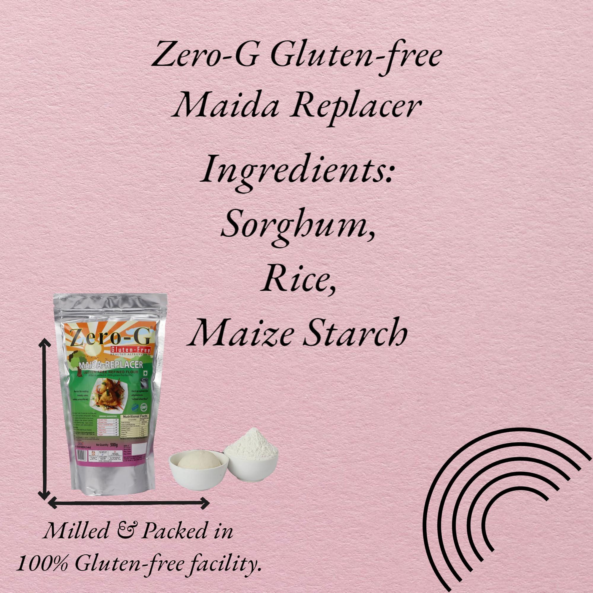 ZERO - G ZERO-G Lite Maida (2KG) - Gluten-Free & Allergen-Free Maida-Replacer | Maida Substitute | Refined Flour/Atta Substitute | Fibre Rich & No Preservatives Added
