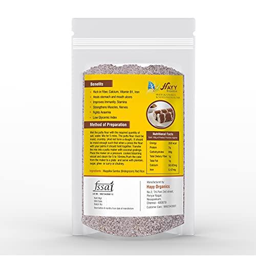 HAYY ORGANICS HAYY ORGANICS Bridegroom (Maapillai Samba) Red Roasted Rice Flour (Puttu Podi) (Super Food for Men) (Kaikuthal/Unpolished) (Steam Cake Quick BreakFast Flour), Brown, 500 g