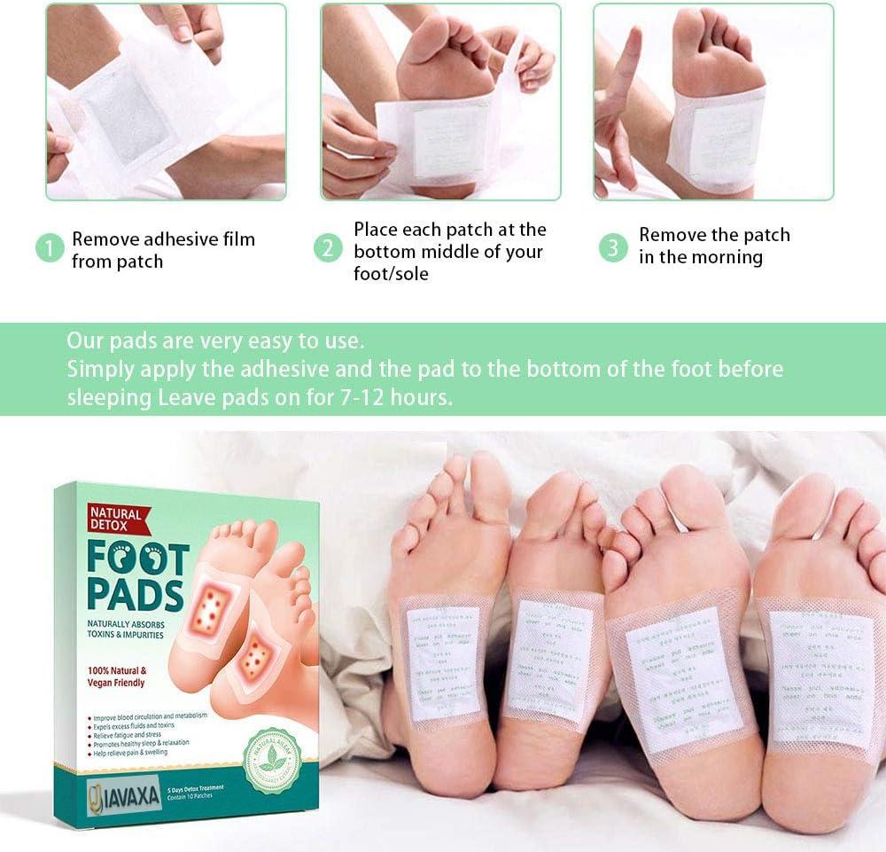 JIAVAXA Detox Foot Patches, Pain Free Foot Pads for Stress Relief Sleep, Remove Toxins Cleansing Detox Foot Patches Kit for Release Body,Natural ingredients Ginger Adhesive Foot And Body (PADS DETOX PAD K 20)