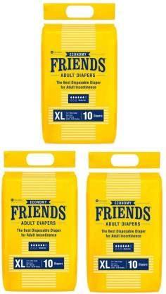 Friends FRIENDS Economy Tape Type Adult Diapers - XL (30 Pieces)