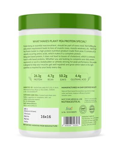 MyFitFuel MyFitFuel Clean Plant Pea Protein Isolate (26.3g Protein, 4.7g BCAA, 10.2g EAA) |Easy to Digest | Vegan Plant Protein Powder [500g, 14 Servings, (Chocolate Delight Swirl)]