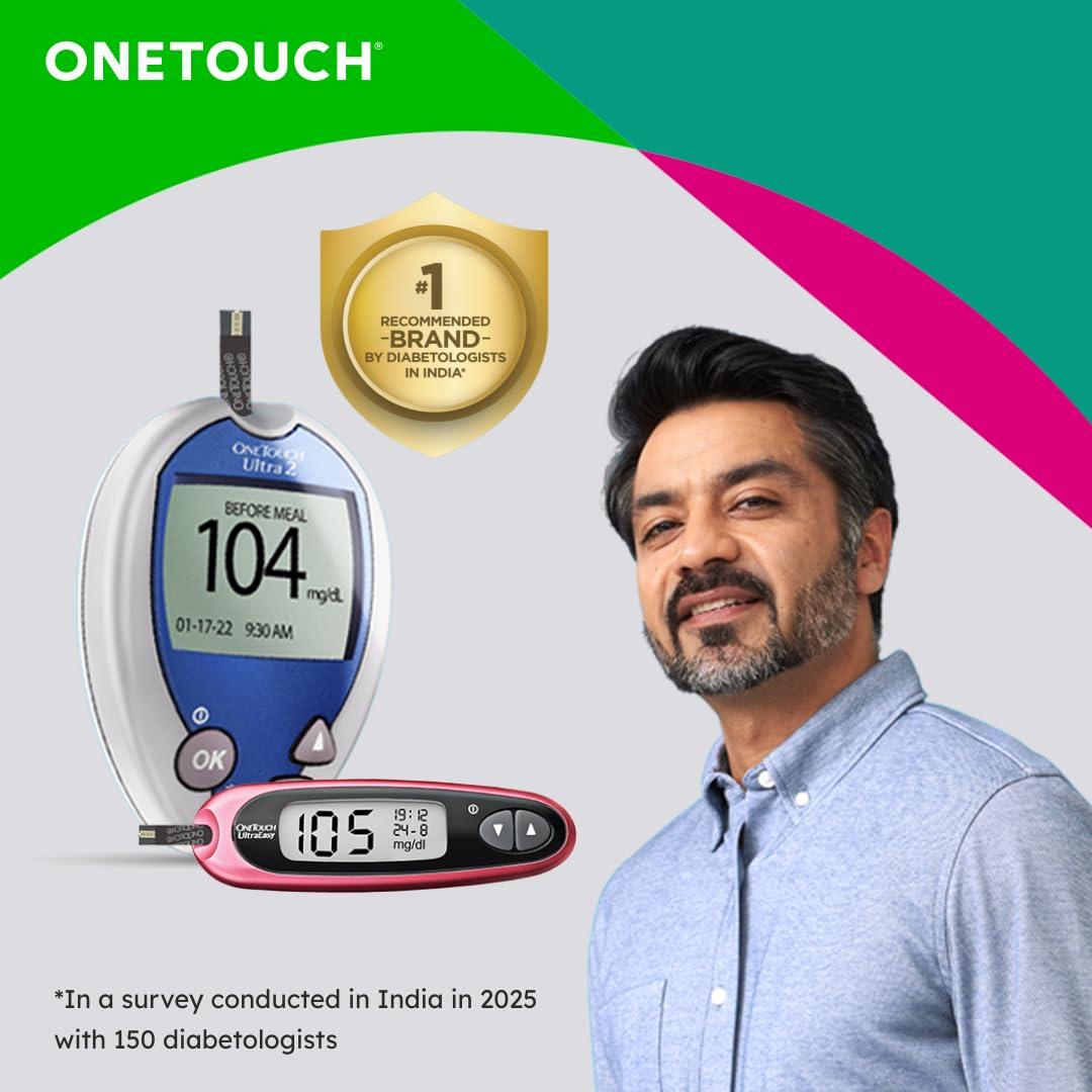 OneTouch OneTouch Ultra Test Strips | Pack of 50 Strips | Blood Sugar Test Machine Testing Strips | Global Iconic Brand | For use with OneTouch Ultra 2 Glucometer & OneTouch Ultra Easy Glucometer