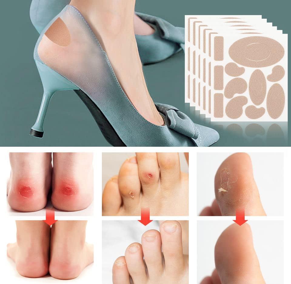 BOXANIA Boxania® 132 pcs Heel Protectors Blister Prevention Tape Heel Stickers with Core, Upgraded Waterproof Self-Adhesive Heel Tape, Foot Care Prevent Blister Shoes