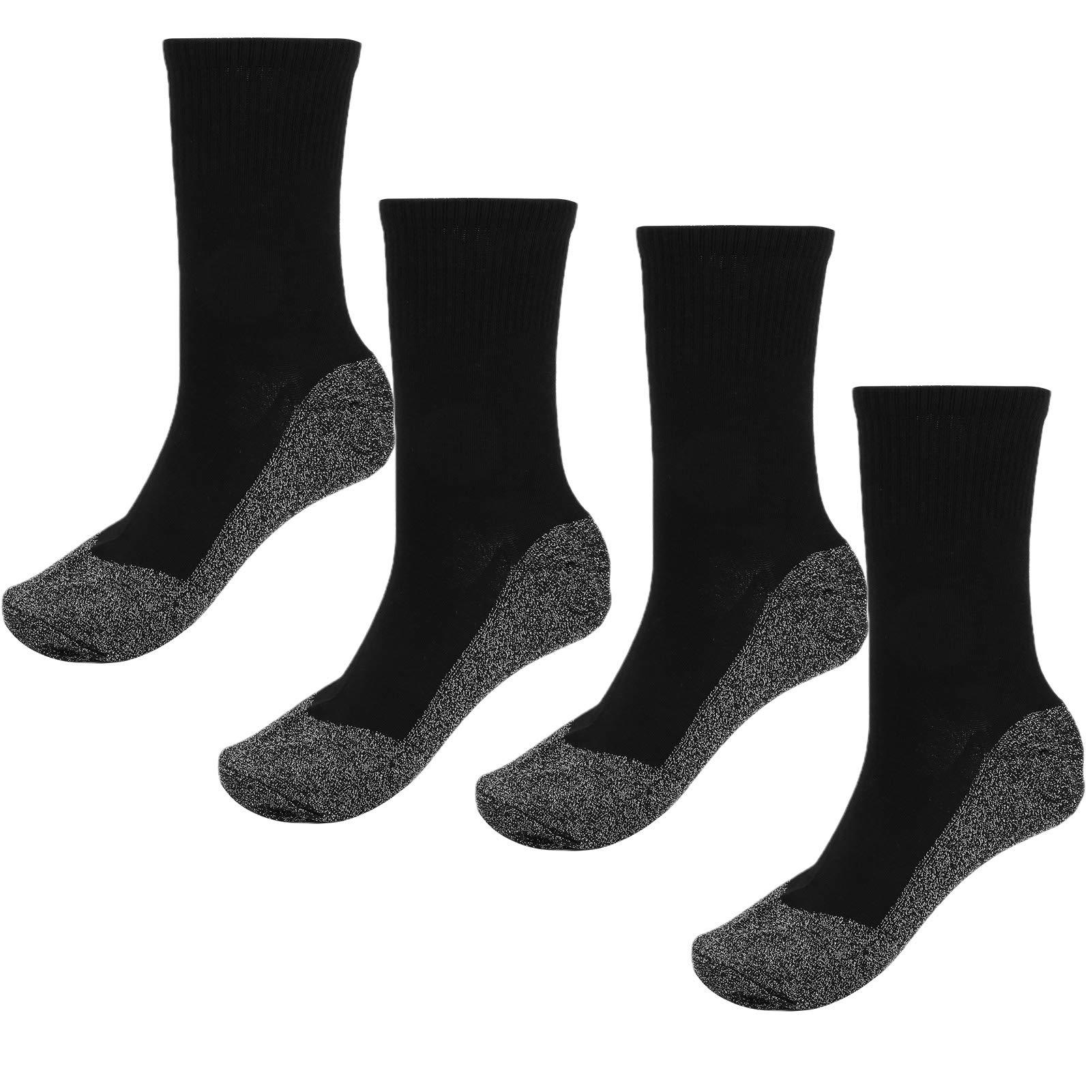 VINGVO Thermal Compression Socks, 2 Pairs Unisex Sports Compression Socks 35° Constant Temperature Foot Warmer Socks Warm Winter Compression Socks(Short)