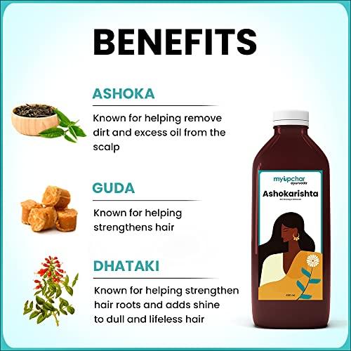 myUpchar ayurveda myupchar Ayurveda Women Combo of Ashokarishta Syrup With Patrangasava Tonic For PCOD,PCOS | Relief From For Delayed Irregular Periods | Ayurvedic Tonic for Women | Each 450ML