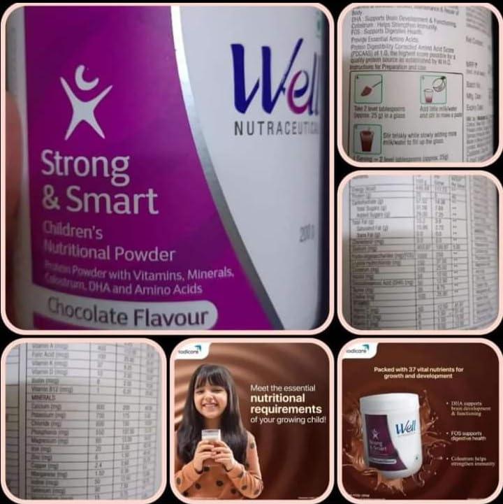 M.C Care New Delhi Kids Well Strog And Smart Protein Powder For Complete Body and Muscle Growth up to 14 Year Kids(200 Gram)