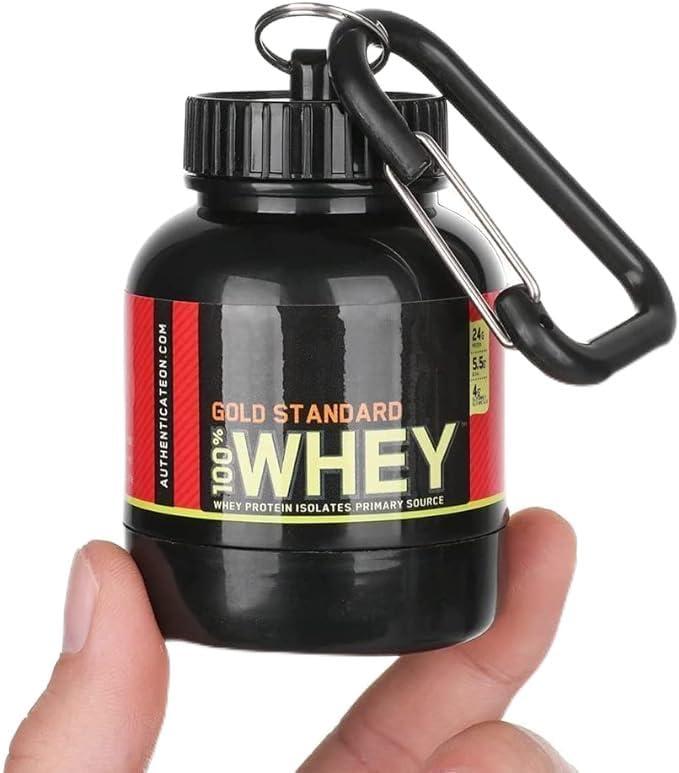 serveuttam Serveuttam Whey Protein Powder Container Keychain - Easy to Carry Protein Powder in Gym | Portable Funnel Supplement Powder (2)