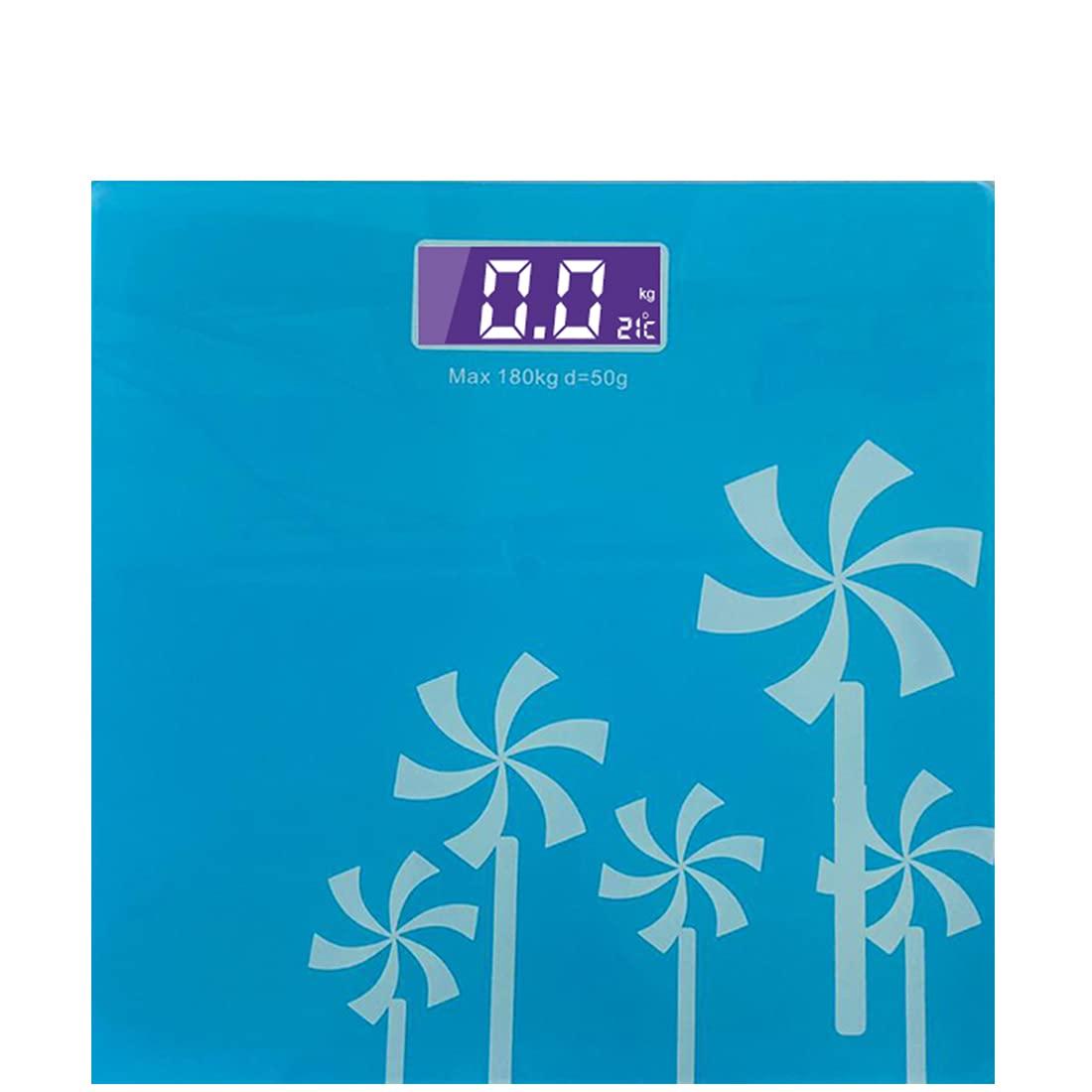 NISCOMED Niscomed Automatic Digital Weight Machine With Large LCD Display, Body Fat Scale, Smart BMI Scale, Digital Bathroom Wireless Weight Scale, Accurate Weight Measurement Weighing Scale (Blue)