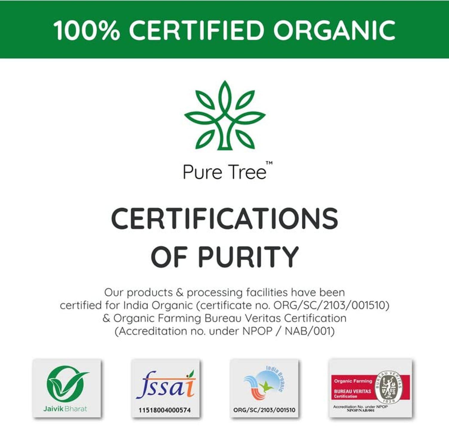 Pure Tree Pure Tree Certified Organic Ragi Whole | 900 g | Finger Millet | Nachni | Nagli | Ragi Millet Gluten-Free | Bavto | Red Finger Millet | Ragi Whole Grain