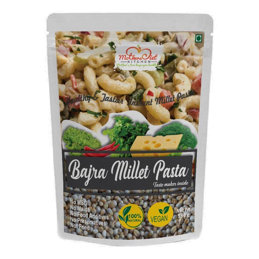 Mother\'s Diet Kitchen Mother\'s Diet Kitchen Instant Bajra Millet Pasta - 360 GMS | (Pack of 2 - Each 180 GMS) | Easy & Ready to Cook | Zero Maida & 100% Vegan I Taste Maker Added