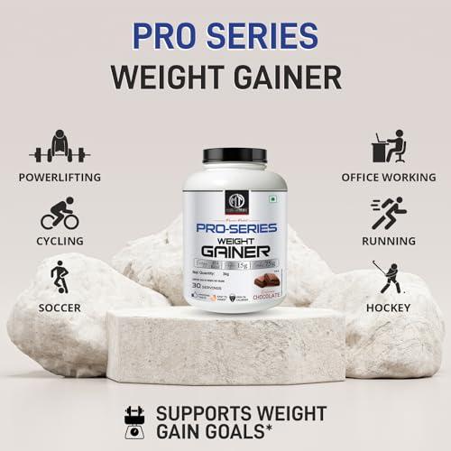 MUSCLETRAIL MuscleTrail Pro Series Weight Gainer Powder | Kaju Pista Badam (3kg) | 15g Protein, 414 Calories, 75g Carbs, High in CaloriesforWeightgain
