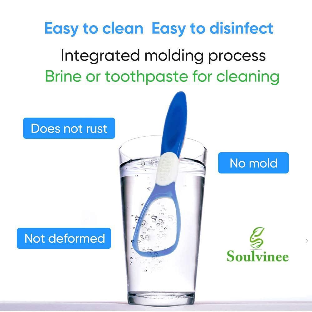 soulvinee Soulvinee Tongue Scraper Cleaner for Adults Kids, 100% BPA Free Fresher Tongue Tools, Bad Breath Remove Reusable Tounge Scrapper (\"COLORS MAY VARY\") Set of 3