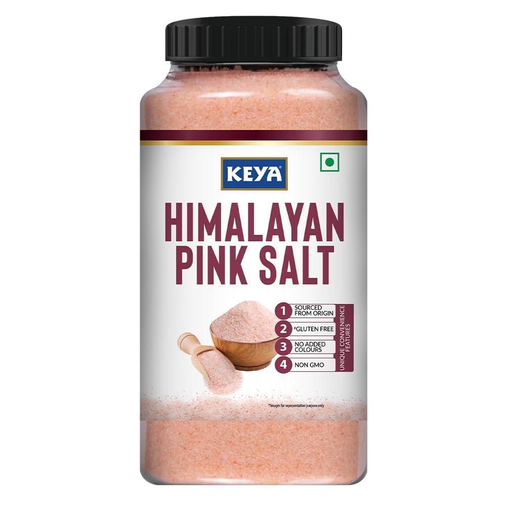 KEYA Keya Himalayan Pink Salt 1.5kg | Mineral rich Salt for Healthy Cooking | Sendha Namak for Healthy Life | Mineral Rich Salt | Low Sodium | Packed with 84 Minerals