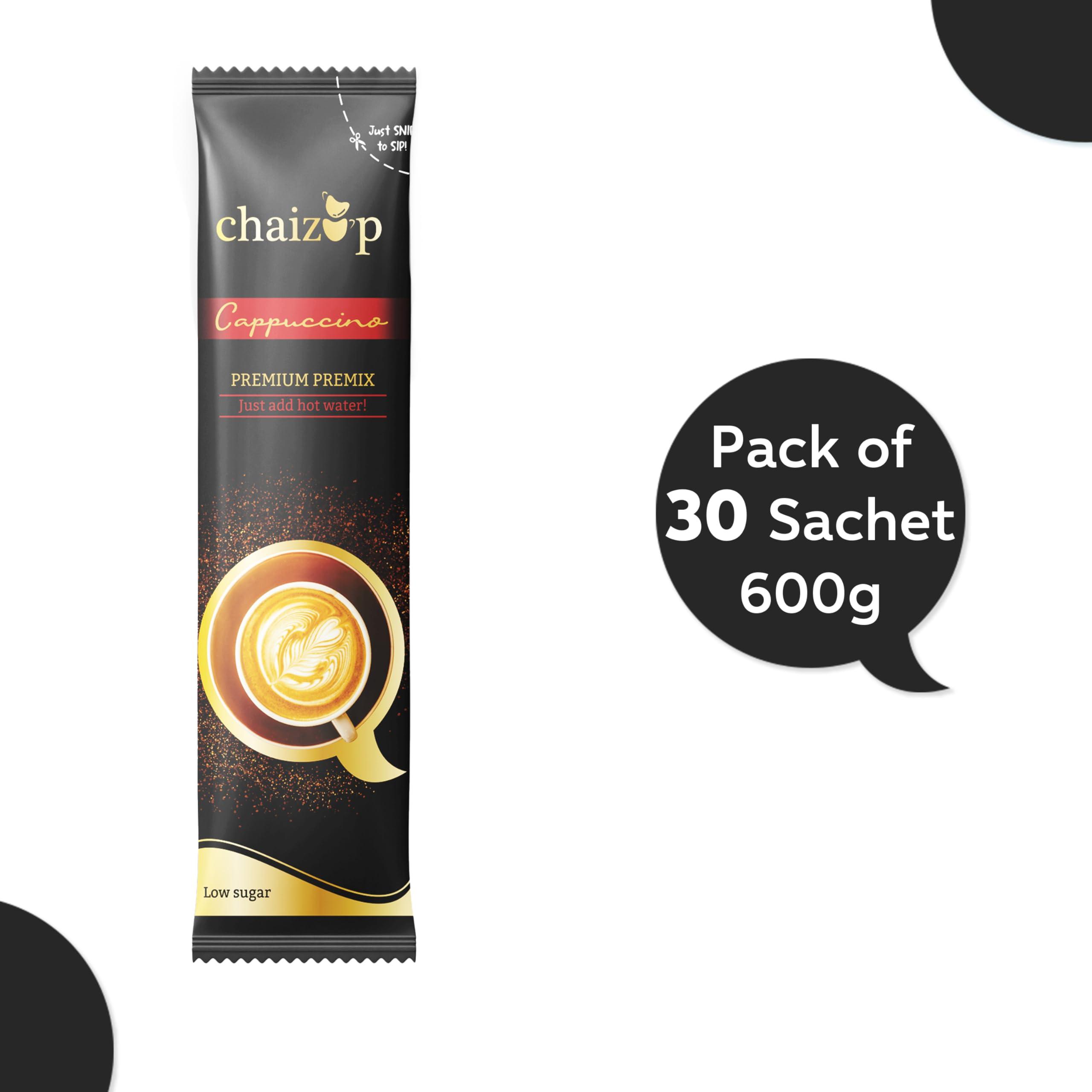 Chaizup Chaizup Instant Premix Coffee 30 Sachets, 20gm x 30 Sachets, 30 Serves, 480gm, Ready To Drink Premix Coffee, Premix Coffee Powder, 1 Min Coffee