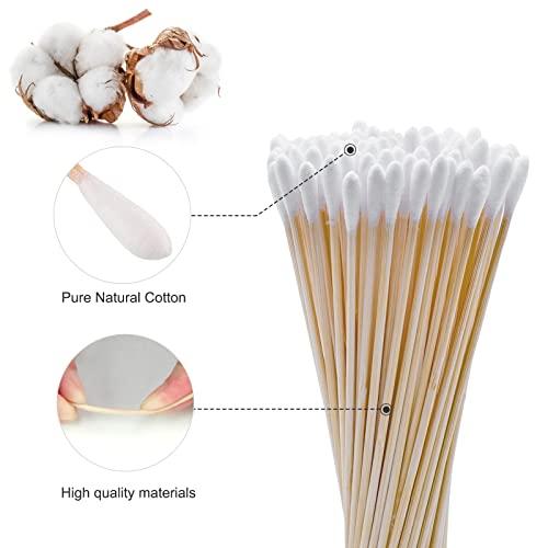 lemoonwuu 200PCS Cotton Swab - 6 Inch Cotton Sticks - Cotton Ear Swabs for Wound, Navel, Oral Cavity, Gynecological Care and Pet Ear Cleaning