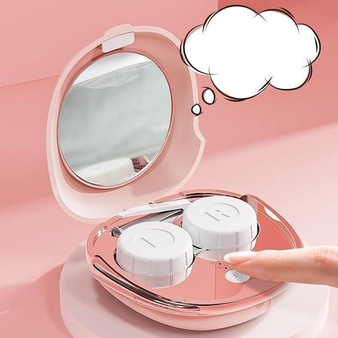 ZURITY ZURITY Portable Ultrasonic Contact Lens Cleaner Machine With USB Charging Cable Automatic Soft/Hard/Contact/Colored Lens Cleaner With Mirror (Pack of 1,Multicolor)