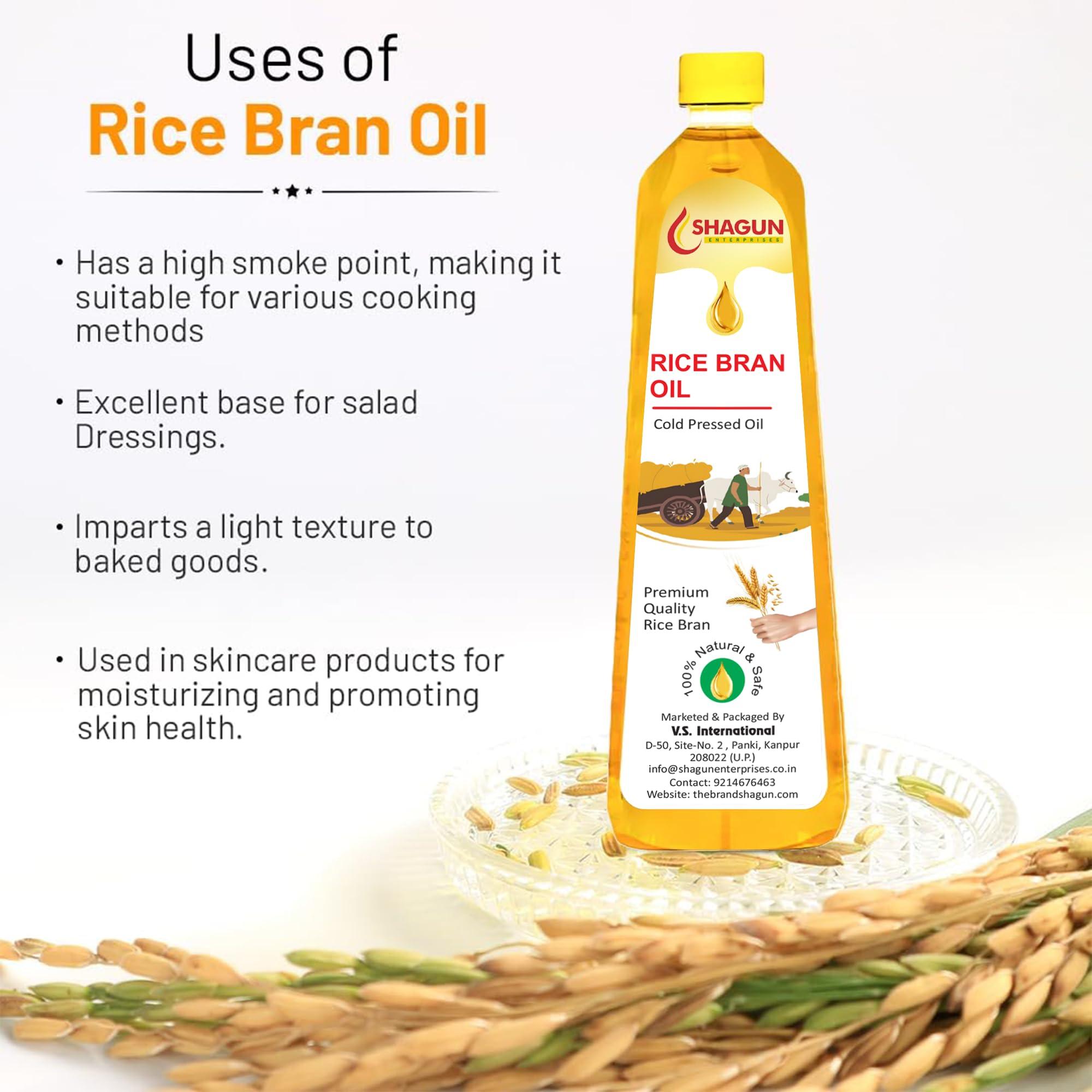 SHAGUN Shagun Rice Bran Oil 1 Litre | Rice Bran Cooking Oil 1 Litre