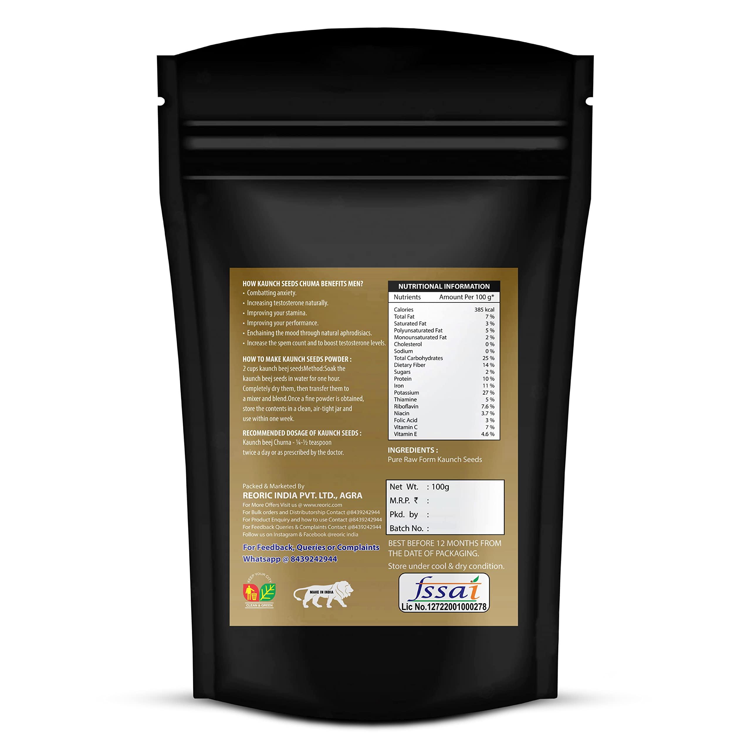 BRALCON BRALCON Kaunch Seed, Ashwagandha Root, Shatavari Root, Safed Musli Roots Combo - 400g (100g x 4 Pack) |Jadi Buti Sticks for eating Pure raw form in seperate Packaging