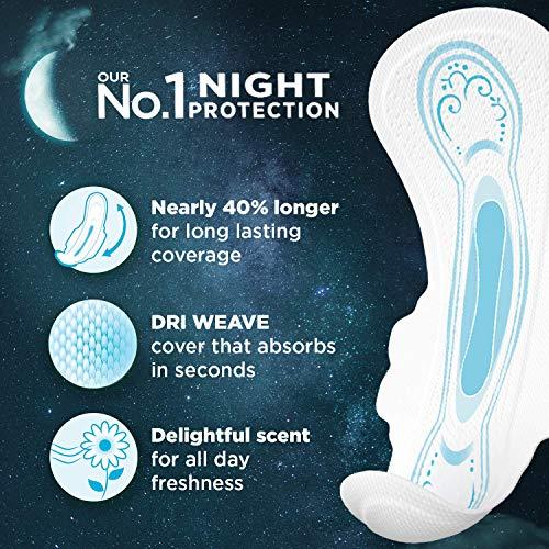 Whisper Whisper Bindazzz Night Koala Soft Sanitary Pads|Pack of 6 thin Pads|XXL+|upto 0% Leaks|60% Longer & wider back|Soft topsheet|36 cm Long|With disposable wrap