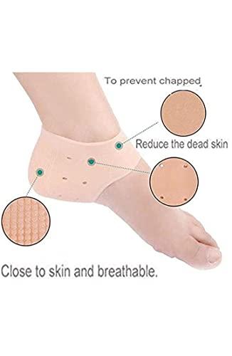 alertmed ALERTMED CRACKED HEEL GELPAD FOR PAIN RELIEF SILICON SOCKS-SET BEIGE UNISEX