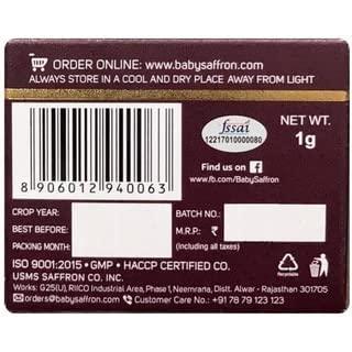 LINASHA Baby Saffron Kesar Premium Saffron 3 Gm, Super Negin Grade | Pure All Red Saffron Spice (Kesar) (Bottle pack) [Handpicked & Pure, Organic]