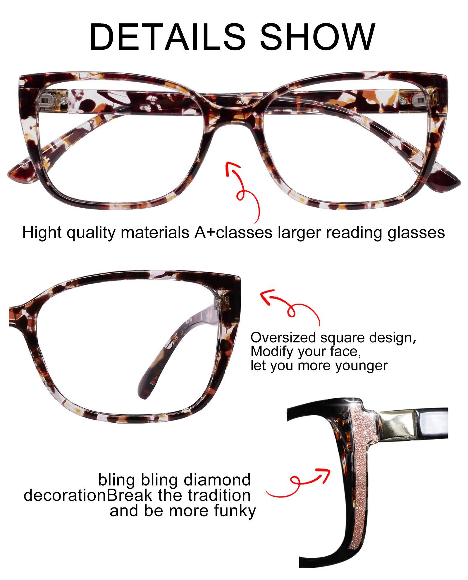 OCCI CHIARI OCCI CHIARI Womens Reading Glasses 2.50 Reader Glasses 250(1.0 1.5 2.0 2.5 3.0 3.5 4.0 5.0 6.0)